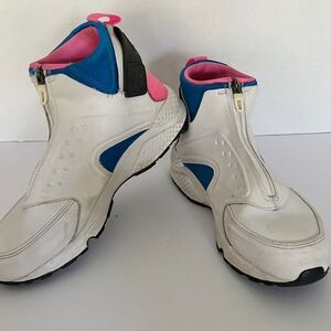 NIKE AIR HUARACHE RUN MID Top White Black Pink Women's Sz 9